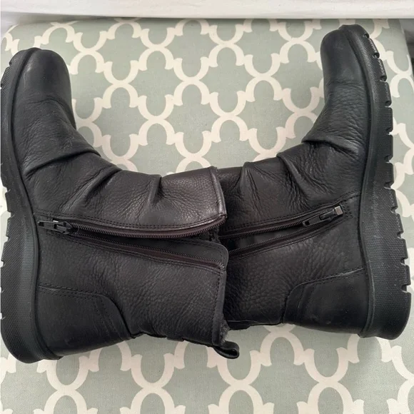 Ecco Black Leather Ankle Boots - Picture 6 of 6